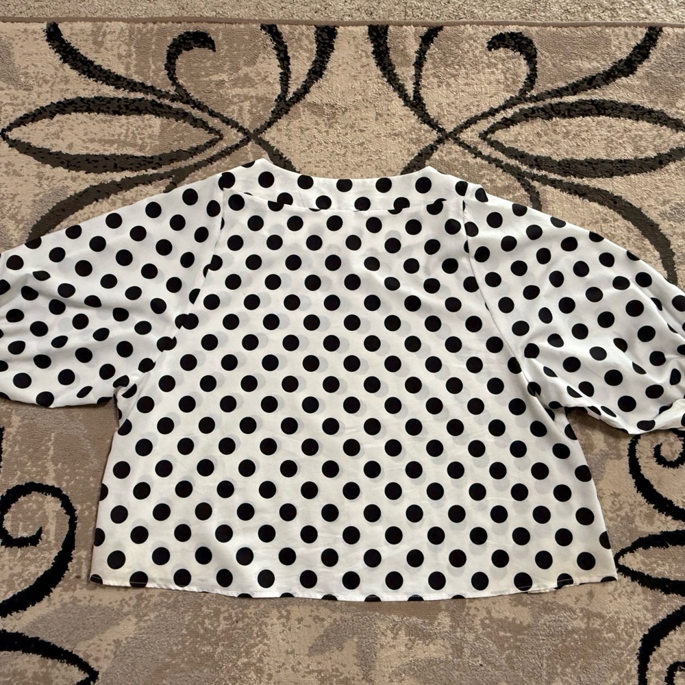 Black and White Polka Dot Blouse